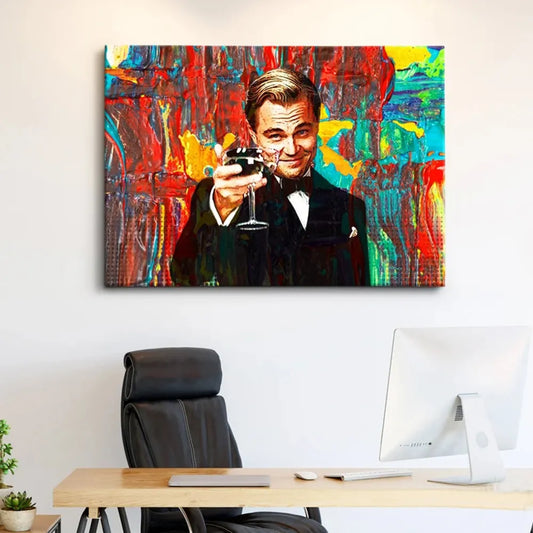 Modern Art Painting | Leonardo Cheers Wall Art Poster | Vinchied